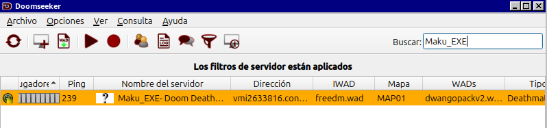 Captura de pantalla de DoomSeeker