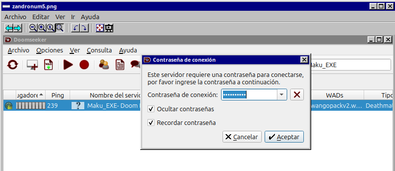 Captura de pantalla de DoomSeeker
